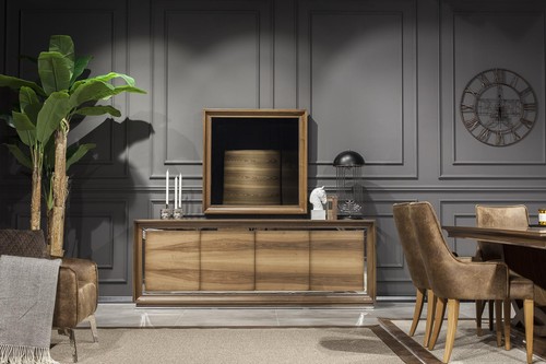 Credenza specchio marrone - credenza,