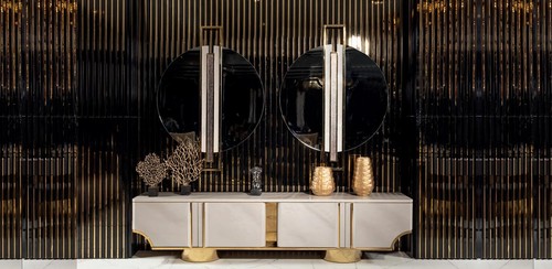 Credenza con specchio mobile - credenza,