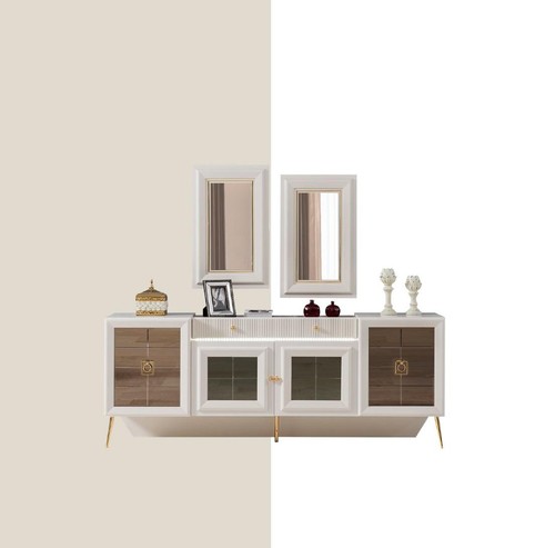 Credenza con specchio legno - credenza,